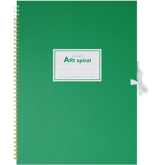 Maruman S314-33 Sketchbook Art Spiral F4 Thick Drawing Paper, 24 Sheets, Green