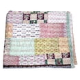 thumbnail image 1 of Marusthali Indian Silk Patchwork Kantha Quilts Handmade Queen Quilt Indian Silk Sari Kantha Quilted Quilt Cover Old Bohemian Vintage Patola Quilt, 1 of 9