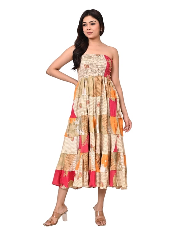 handmade dresses for women party wear silk dress indian dresses for women wedding gypsy beach cover up maxi dresses hippie dress maxi silk long skirt (2 Piece)