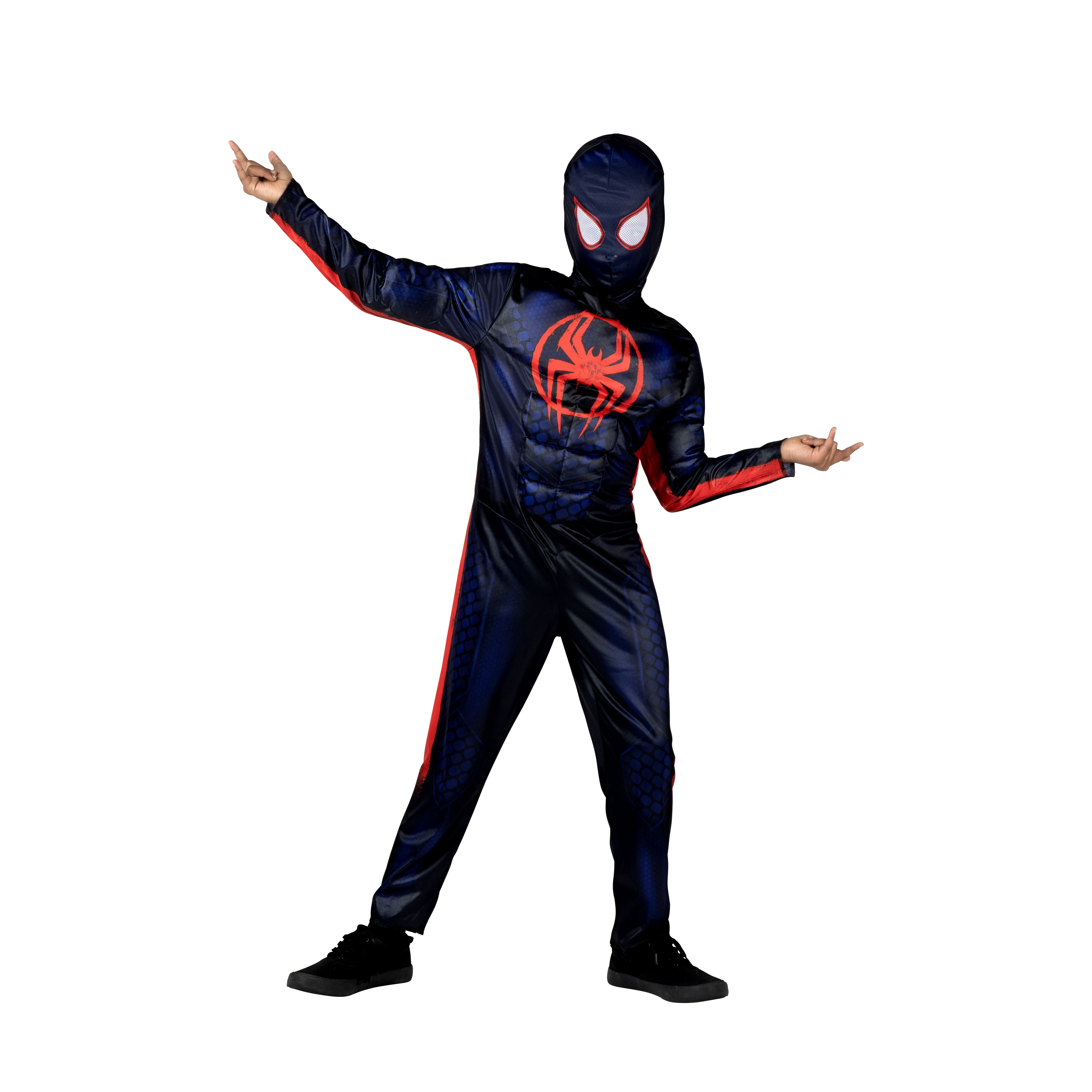 Marval's Miles Morales Halloween Costume for Children, Boy's Size L (10/12), by Jazwares