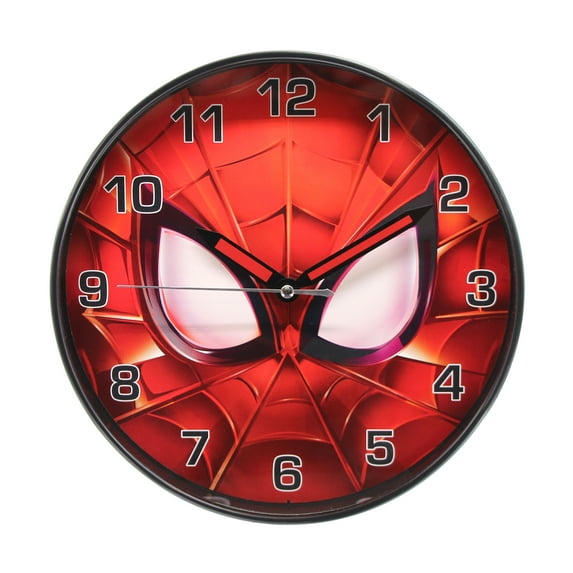 Marvel 10'' Quartz Spiderman Wall Clock, Red