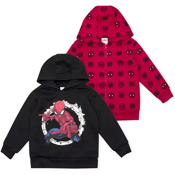 Marvel 2-Pack Spiderman Hoodie Sweatshirts for Boys and Toddlers Apparel