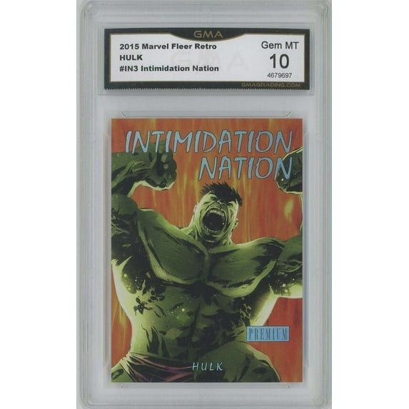 Marvel 2015 Fleer Retro Hulk Graded Card (Intimidation Nation)