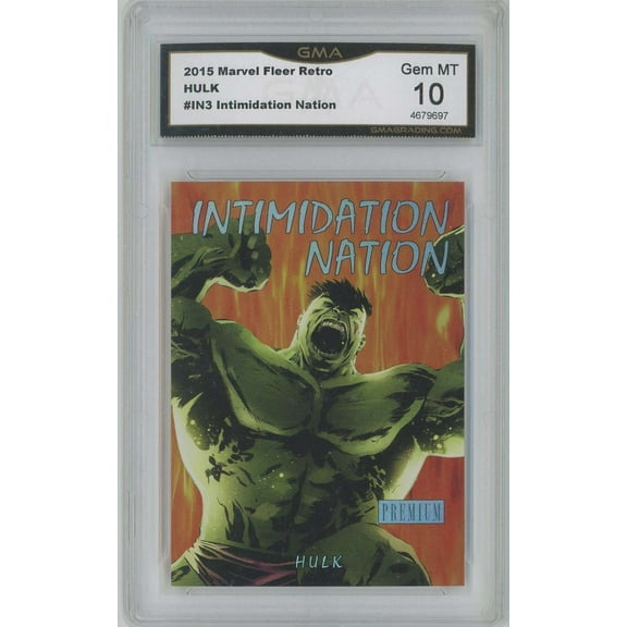 Marvel 2015 Fleer Retro Hulk Graded Card (Intimidation Nation)
