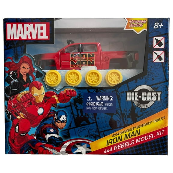 Marvel 2017 Chevrolet Silverado 1500271 Iron Man 4x4 Truck Model Kit, Ironman