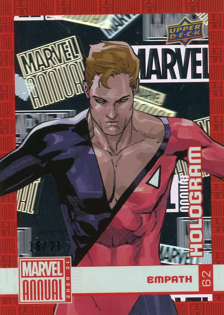 Marvel 2020-21 Marvel Annual Empath 16/21 Trading Card #62 (Hologram) (Upper Deck)