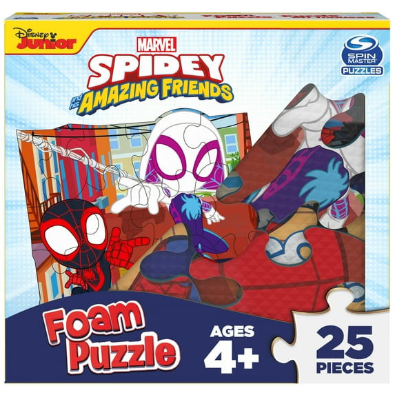 Marvel, 25-Piece Jigsaw Foam Spidey Puzzle, for Kids Ages 4 and up