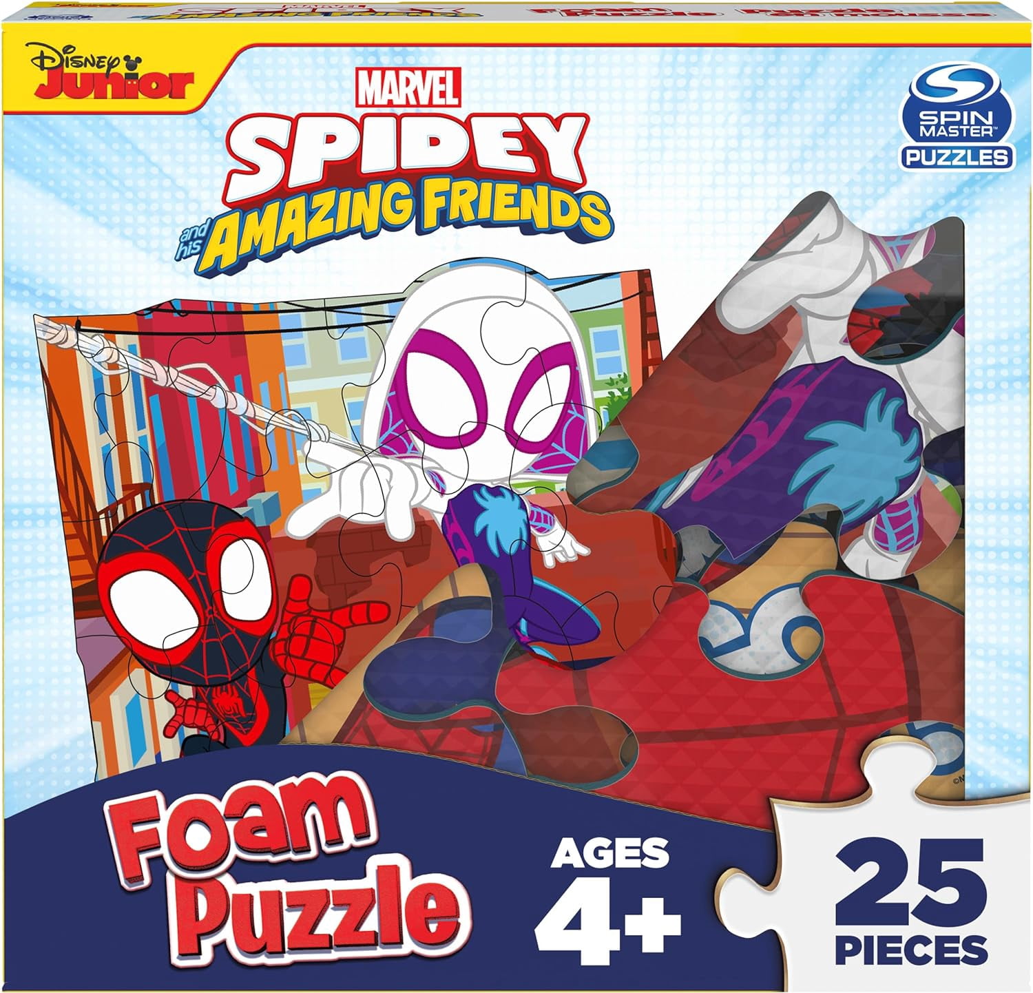 Marvel, 25Piece Jigsaw Foam Squishy Puzzle Go Spidey! Disney Junior
