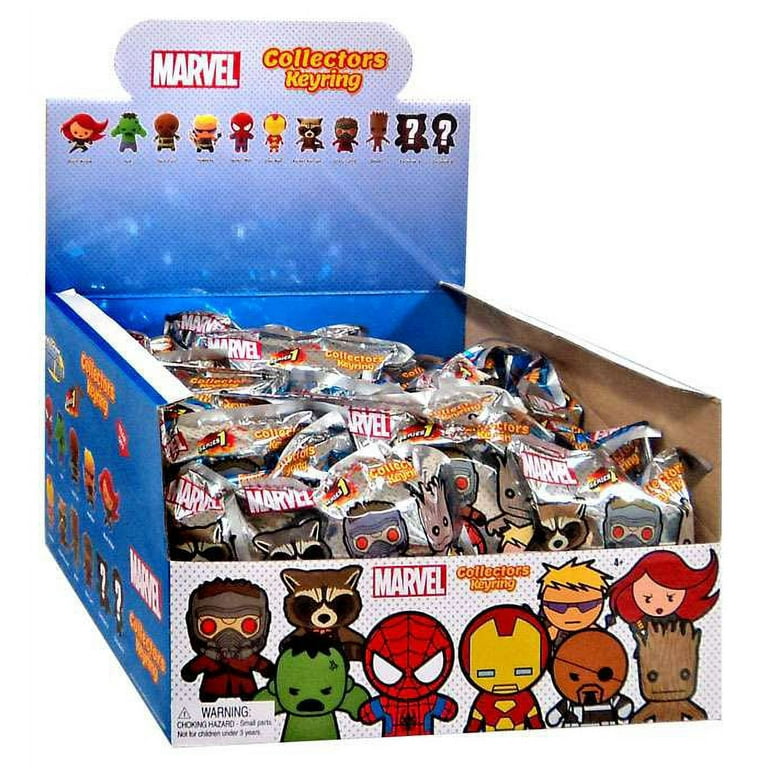 Marvel 3D Figural Keychain Marvel Series 1 Mini Figure Keyring Mystery Box  