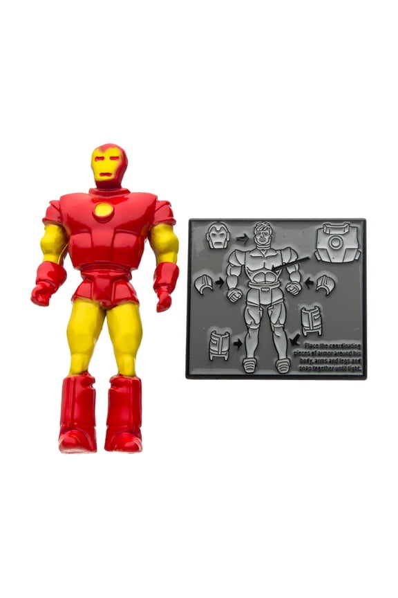 Marvel 80 Years Retro Action Figure Enamel Pin Set | Iron Man
