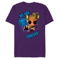 thumbnail image 1 of Marvel 85th Anniversary Groot Black Panther We Are Forever - Short Sleeve Blended T-Shirt for Adults - Customized-Purple, 1 of 5