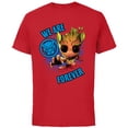 thumbnail image 1 of Marvel 85th Anniversary Groot Black Panther We Are Forever - Short Sleeve Cotton T-Shirt for Adults - Customized-Red, 1 of 5