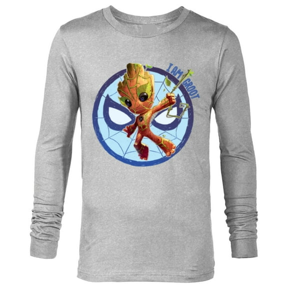 Marvel 85th Anniversary I Am Groot Spider-Man Impression - Long Sleeve T-Shirt for Men - Customized-Athletic Heather