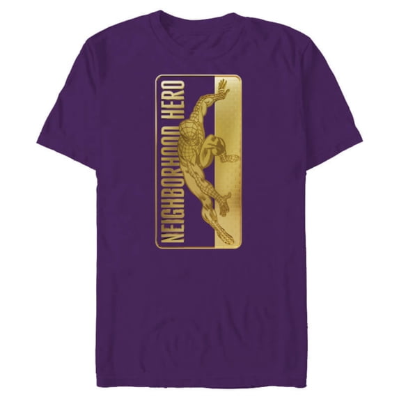 Marvel 85th Anniversary Spider-Man Neighborhood Hero - Short Sleeve Blended T-Shirt for Adults - Customized-Purple