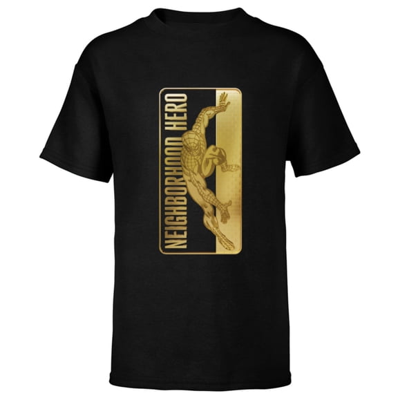 Marvel 85th Anniversary Spider-Man Neighborhood Hero - Short Sleeve T-Shirt for Kids - Customized-Black