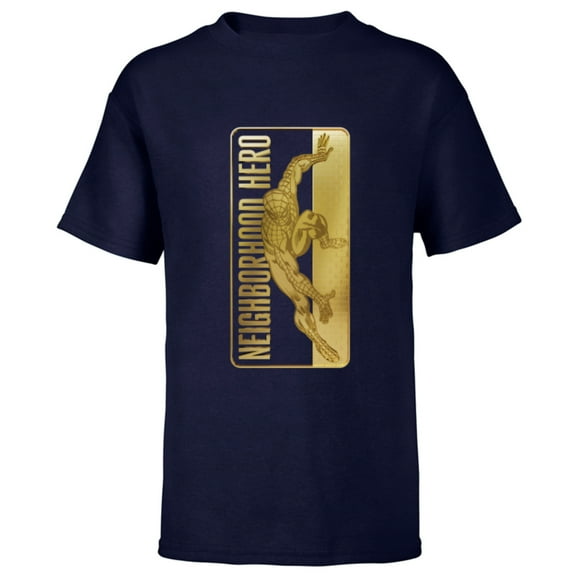 Marvel 85th Anniversary Spider-Man Neighborhood Hero - Short Sleeve T-Shirt for Kids - Customized-Navy