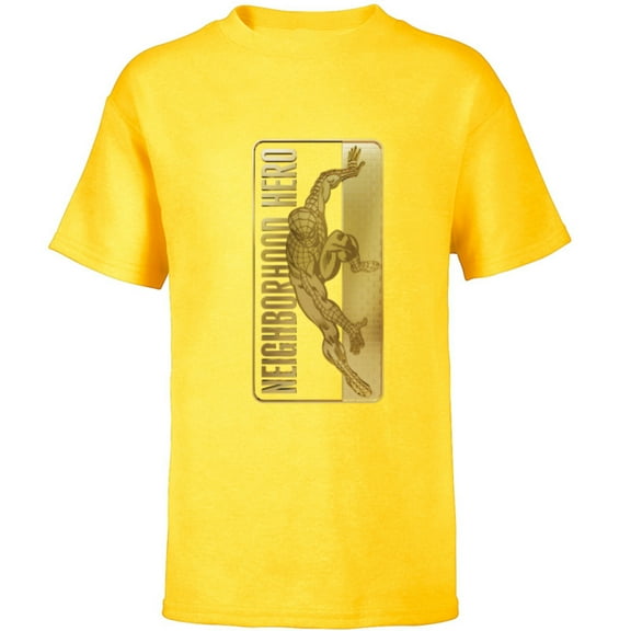 Marvel 85th Anniversary Spider-Man Neighborhood Hero - Short Sleeve T-Shirt for Kids - Customized-Yellow