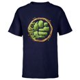 thumbnail image 1 of Marvel 85th Anniversary We Are Groot Avengers Hulk Fist Logo - Short Sleeve T-Shirt for Kids - Customized-Navy, 1 of 5