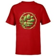 thumbnail image 1 of Marvel 85th Anniversary We Are Groot Avengers Hulk Fist Logo - Short Sleeve T-Shirt for Kids - Customized-Red, 1 of 5