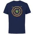 thumbnail image 1 of Marvel 85th Anniversary We Are Groot Captain America Shield - Short Sleeve Cotton T-Shirt for Adults - Customized-Navy, 1 of 5