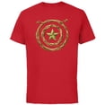 thumbnail image 1 of Marvel 85th Anniversary We Are Groot Captain America Shield - Short Sleeve Cotton T-Shirt for Adults - Customized-Red, 1 of 5