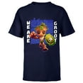 thumbnail image 1 of Marvel 85th Anniversary We Are Groot Captain America - Short Sleeve T-Shirt for Kids - Customized-Navy, 1 of 5