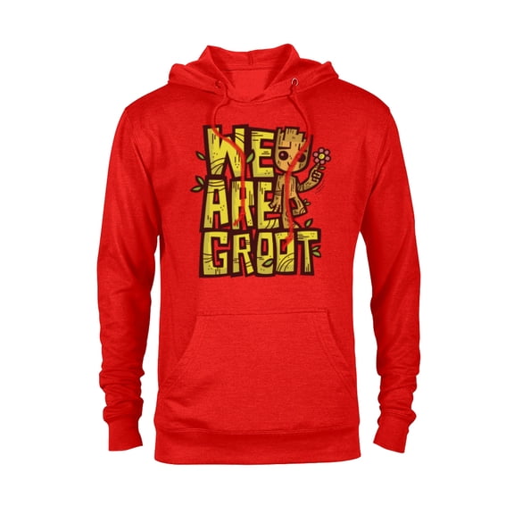 Marvel 85th Anniversary We Are Groot Garden Nature Flower - Pullover Hoodie for Adults - Customized-Red