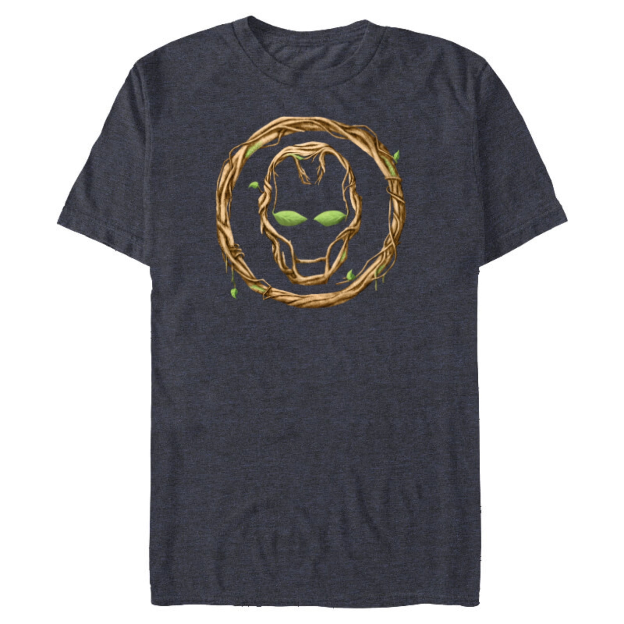 Marvel 85th Anniversary We Are Groot Iron Man Helmet Logo - Short Sleeve Blended T-Shirt for Adults - Customized-Navy Heather