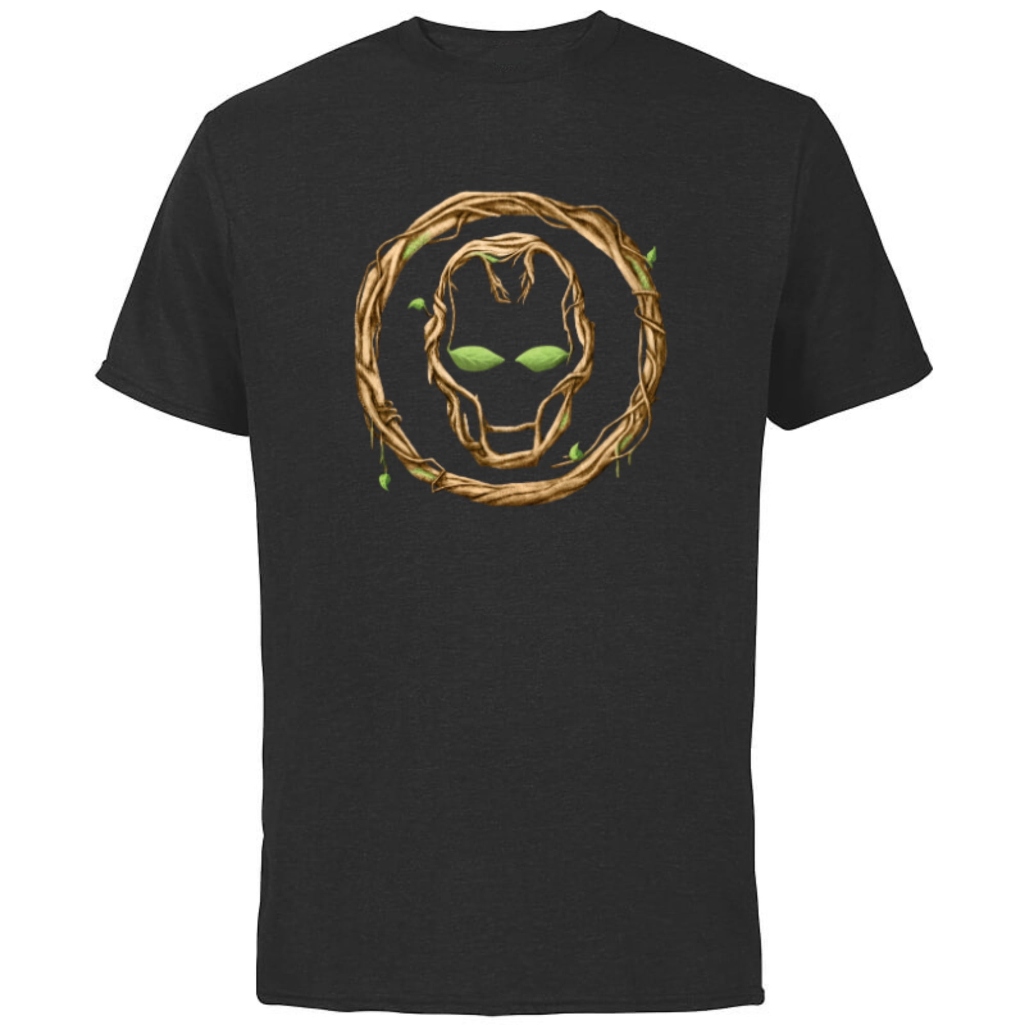 Marvel 85th Anniversary We Are Groot Iron Man Helmet Logo - Short Sleeve Cotton T-Shirt for Adults - Customized-Black