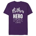 thumbnail image 1 of Marvel A Mother Is Like A Hero - Short Sleeve Blended T-Shirt for Adults - Customized-Purple, 1 of 5