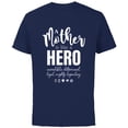 thumbnail image 1 of Marvel A Mother Is Like A Hero - Short Sleeve Cotton T-Shirt for Adults - Customized-Navy, 1 of 5