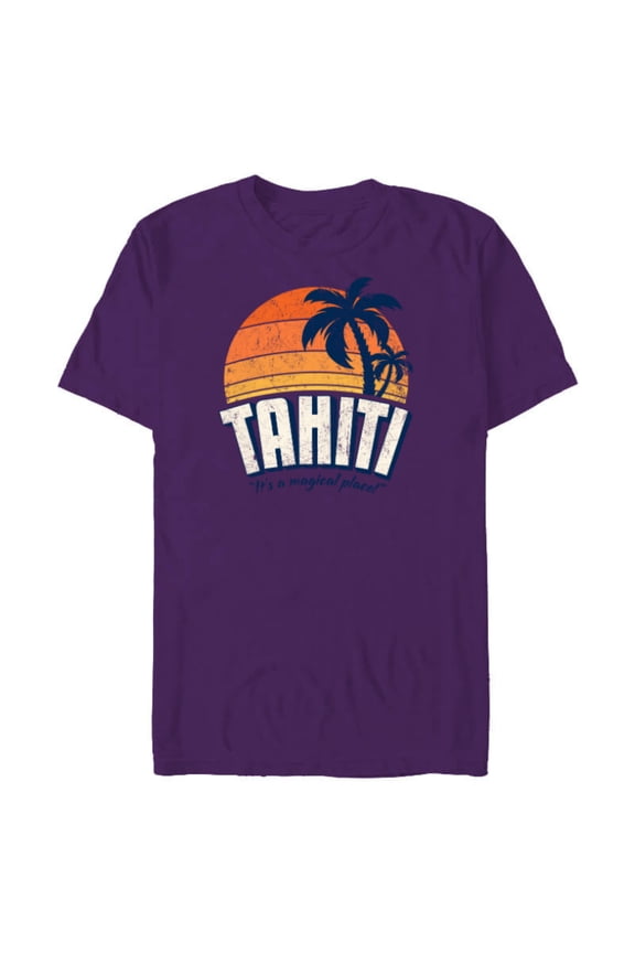 Agents of S.H.I.E.L.D Tahiti - Short Sleeve Blended T-Shirt for Adults- Customized-Purple