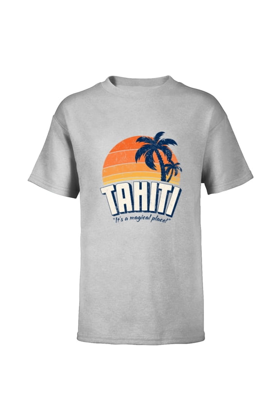 Agents of S.H.I.E.L.D Tahiti - Short Sleeve T-Shirt for Kids- Customized-Athletic Heather