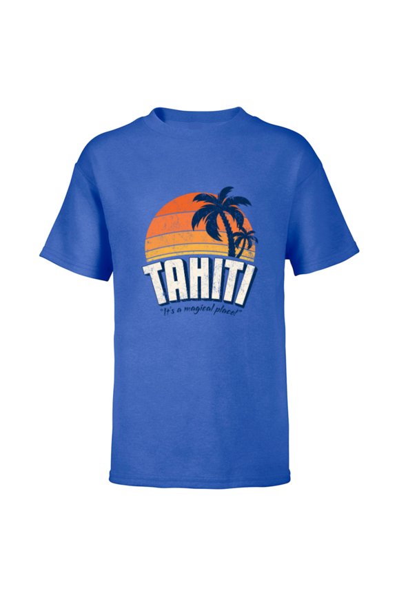Agents of S.H.I.E.L.D Tahiti - Short Sleeve T-Shirt for Kids- Customized-Royal