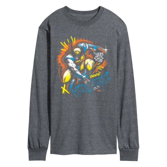 Marvel - Graffiti Wolverine - Men's Long Sleeve Graphic T-Shirt