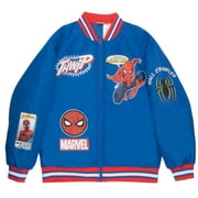 Marvel Amazing Spider-Man Queens NY Boys Bomber Jacket, Zip-Up Varsity Jacket for Kids and Toddlers (Size 4-16)