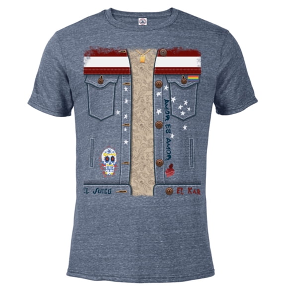 Marvel America Chavez Denim Jacket Costume - Short Sleeve Blended T-Shirt for Adults - Customized-Navy Heather