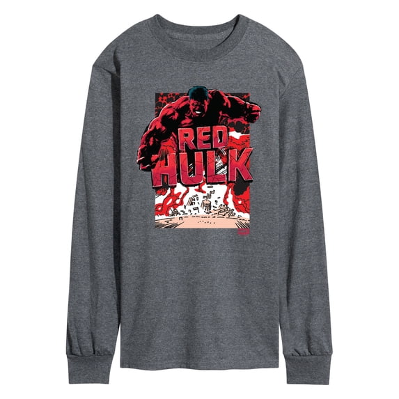Marvel - Angry Red Hulk - Men's Long Sleeve Graphic T-Shirt