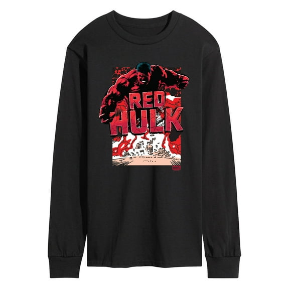 Marvel - Angry Red Hulk - Men's Long Sleeve Graphic T-Shirt