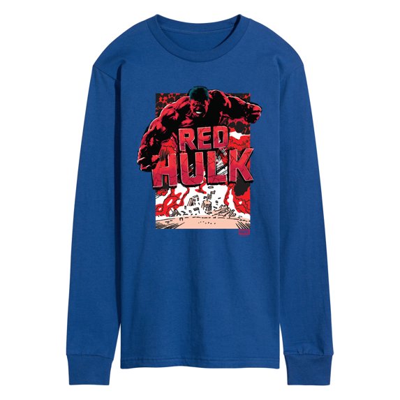 Marvel - Angry Red Hulk - Men's Long Sleeve Graphic T-Shirt