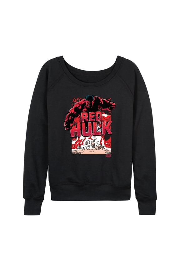 - Angry Red Hulk - Women's French Terry Long Sleeve Shirt