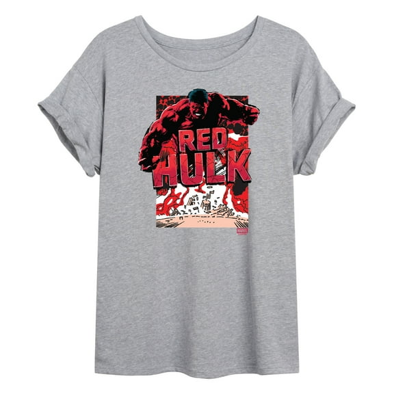 Marvel - Angry Red Hulk - Women's Oversized Graphic T-Shirt