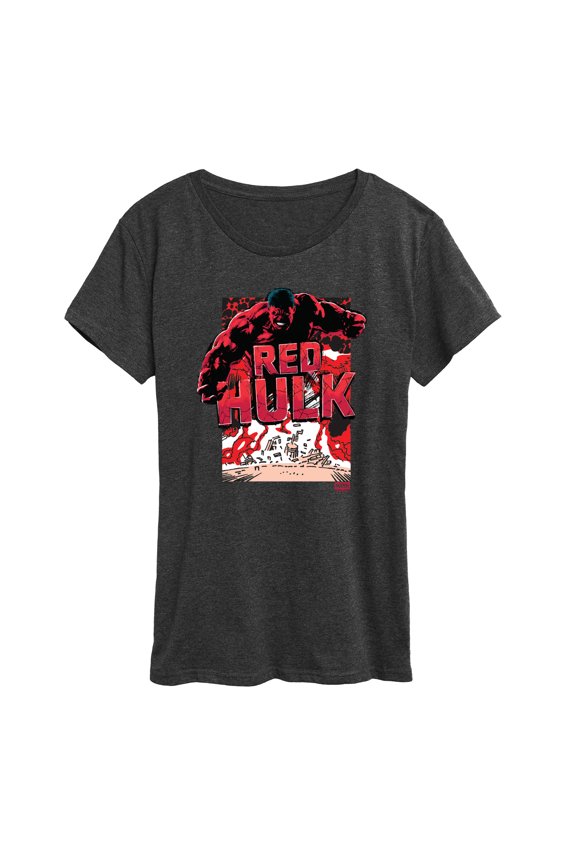 - Angry Red Hulk - Women's Short Sleeve Graphic T-Shirt