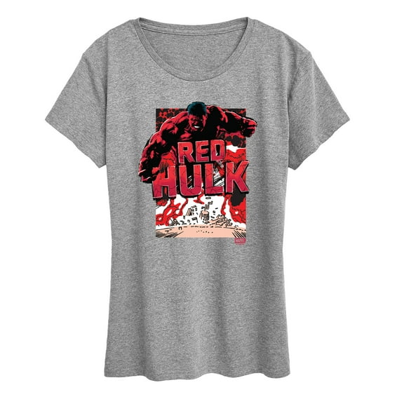 Marvel - Angry Red Hulk - Women's Short Sleeve Graphic T-Shirt