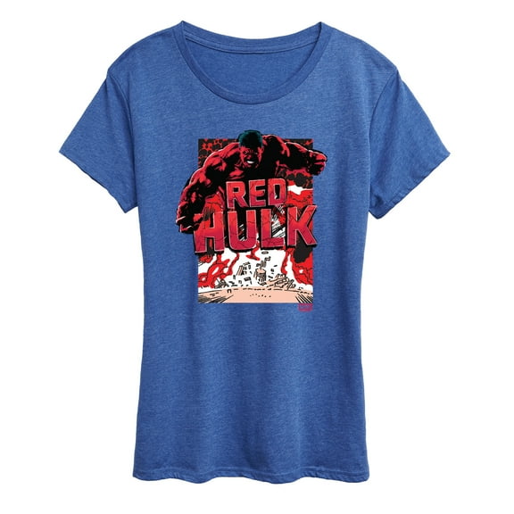 Marvel - Angry Red Hulk - Women's Short Sleeve Graphic T-Shirt