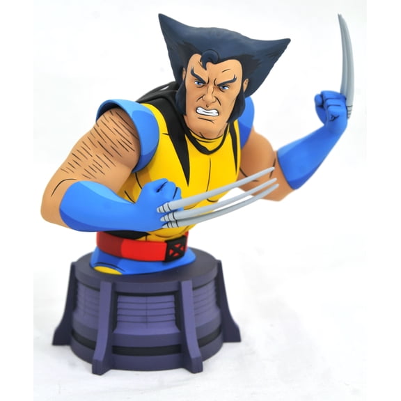 Marvel Animated X-Men Unmasked Wolverine Diamond Select 6 Resin Bust Walmart Exclusive