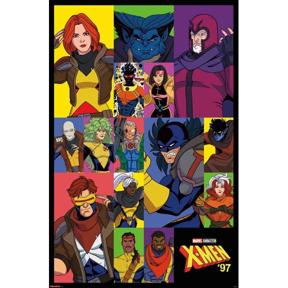 Marvel Animation X-Men '97: Season 2 (2026) - Character Grid Wall Poster, 14.725" x 22.375"