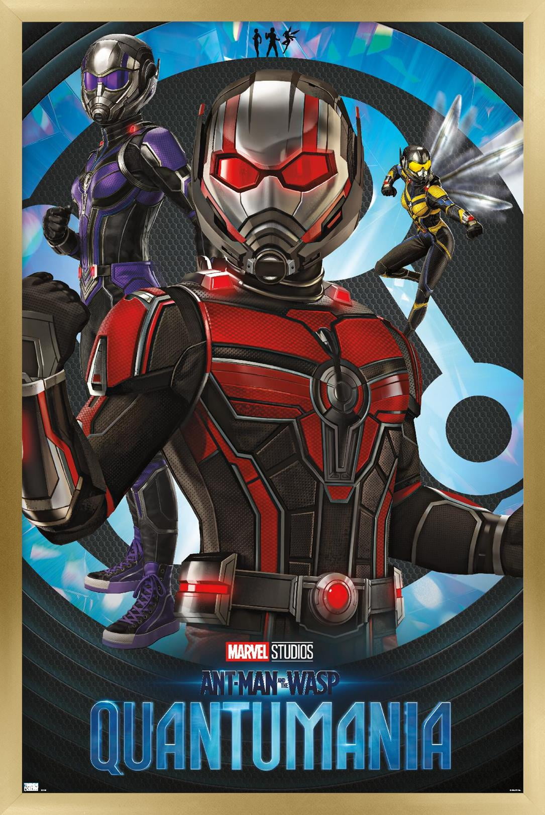 Marvel Ant-Man And The Wasp: Quantumania - High Render Trio Wall Poster, 14.725" x 22.375" Framed