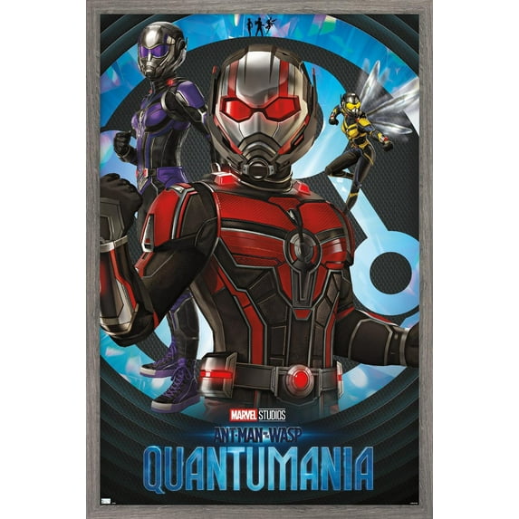 Marvel Ant-Man And The Wasp: Quantumania - High Render Trio Wall Poster, 14.725" x 22.375" Framed