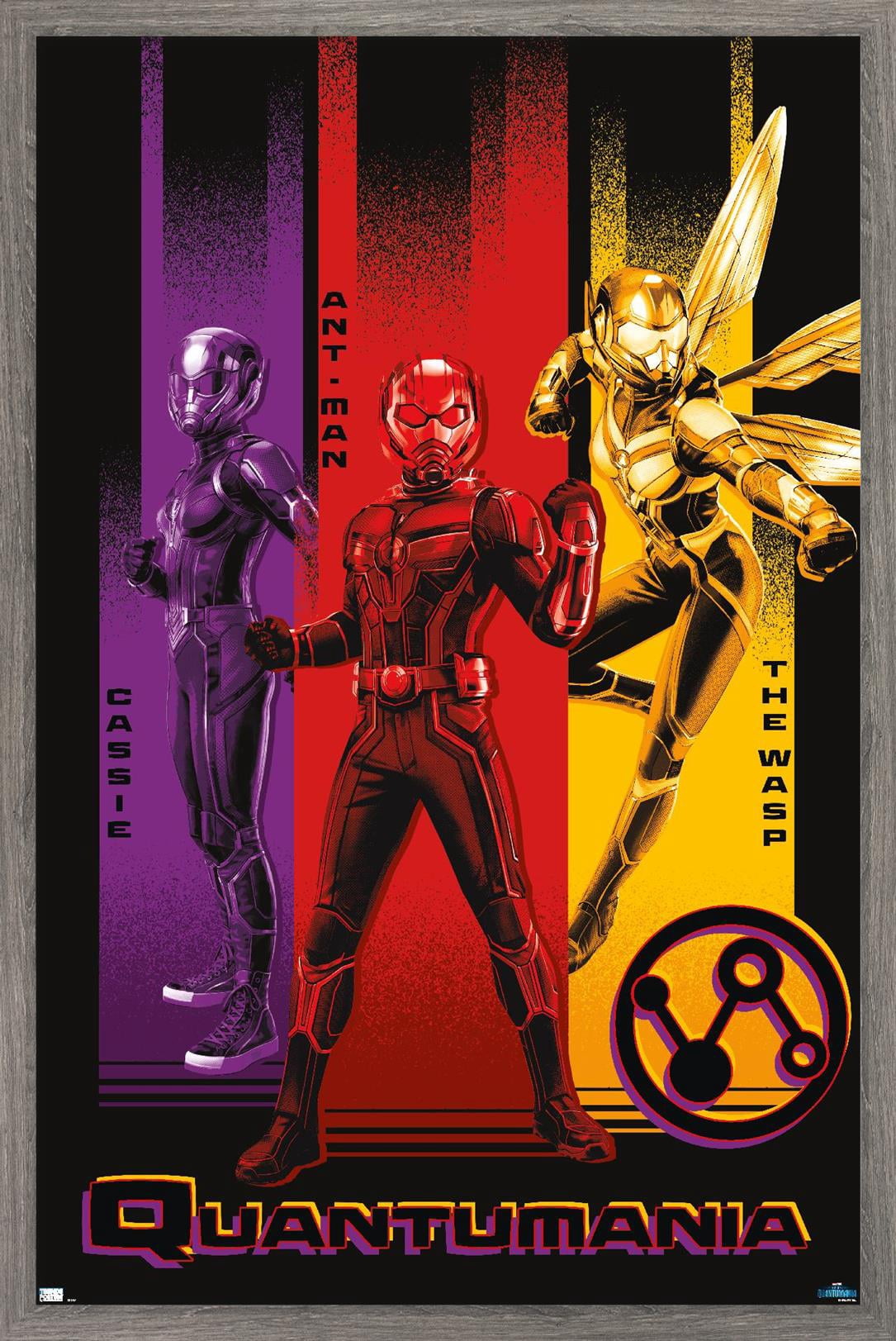 Marvel Ant-Man And The Wasp: Quantumania - Trio Wall Poster, 22.375" x 34" Framed